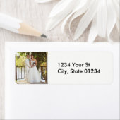 Étiquettes d'adresse de retour photo personnalisée (En situation)