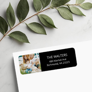 Étiquettes d'adresse de retour photo personnalisée