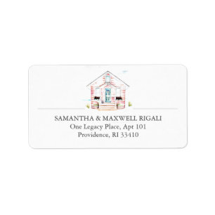 Étiquettes d'adresse de retour Pink House