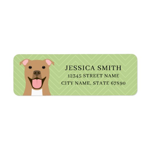 Étiquettes d'adresse de retour Pit Bull (Devant)