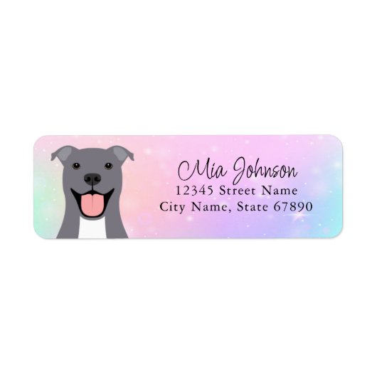 Étiquettes d'adresse de retour Pit Bull (Devant)
