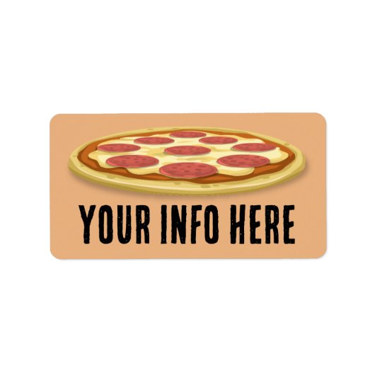 ÉTIQUETTES D'ADRESSE DE RETOUR PIZZA (Devant)