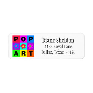 Étiquettes d'adresse de retour "POP-Art"