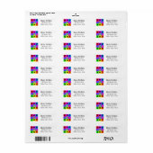 Étiquettes d'adresse de retour "POP-Art" (Feuille entière)