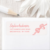 Étiquettes d'adresse de retour pour baby shower av (En situation)
