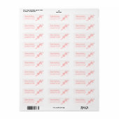 Étiquettes d'adresse de retour pour baby shower av (Feuille entière)