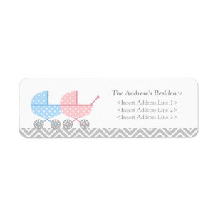 Étiquettes d'adresse de retour pour Baby Shower av