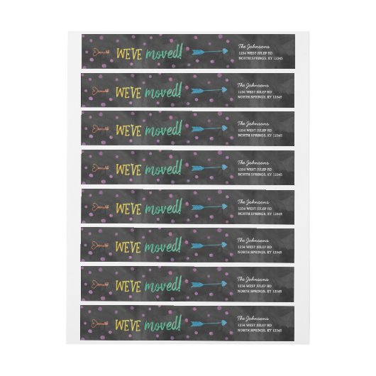 Étiquettes d'adresse de retour Rainbow Moving Fair (Feuille)