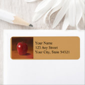 Étiquettes d'adresse de retour Red Apple Still Lif (En situation)