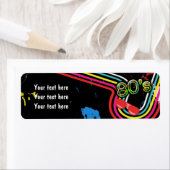 Étiquettes d'adresse de retour rétro pour fête d'a (En situation)