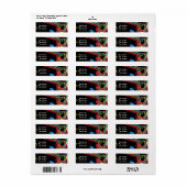 Étiquettes d'adresse de retour rétro pour fête d'a (Feuille entière)