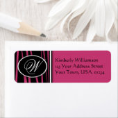 Étiquettes d'adresse de retour rose chaud (En situation)