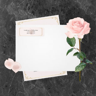 Étiquettes d'adresse de retour rose pâle