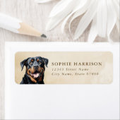 Étiquettes d'adresse de retour Rottweiler (En situation)