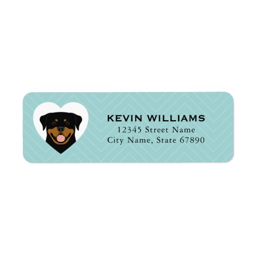 Étiquettes d'adresse de retour Rottweiler (Devant)