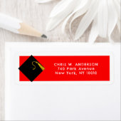 Étiquettes d'adresse de retour rouge (En situation)