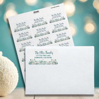 Étiquettes d'adresse de retour rustique à thème na