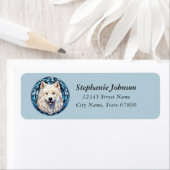 Étiquettes d'adresse de retour Samoyed (En situation)