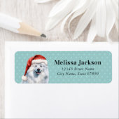 Étiquettes d'adresse de retour Samoyed (En situation)