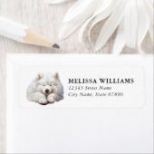 Étiquettes d'adresse de retour Samoyed (En situation)