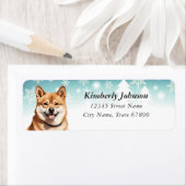 Étiquettes d'adresse de retour Shiba Inu (En situation)