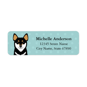 Étiquettes d'adresse de retour Shiba Inu