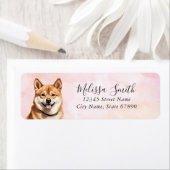 Étiquettes d'adresse de retour Shiba Inu (En situation)