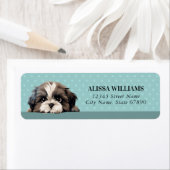 Étiquettes d'adresse de retour Shih Tzu (En situation)
