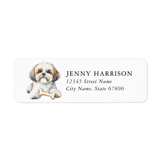 Étiquettes d'adresse de retour Shih Tzu (Devant)
