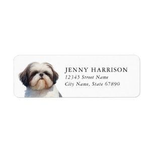 Étiquettes d'adresse de retour Shih Tzu