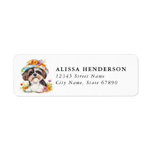 Étiquettes d'adresse de retour Shih Tzu