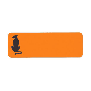 Étiquettes d'adresse de retour silhouette de chat 