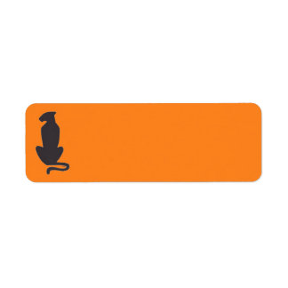 Étiquettes d'adresse de retour silhouette de chat 