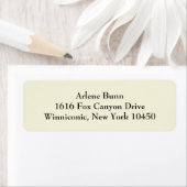 Étiquettes d'adresse de retour simple Beige (En situation)