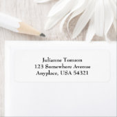 Étiquettes d'adresse de retour simple blanc (En situation)