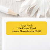Étiquettes d'adresse de retour simple jaune ambre (En situation)