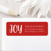 Étiquettes d'adresse de retour simple Joy Holiday (En situation)