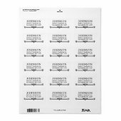 Étiquettes d'adresse de retour Simple Modern (Feuille entière)