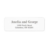 Étiquettes d'adresse de retour Simplement Moderne (Devant)