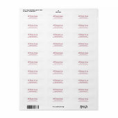 Étiquettes d'adresse de retour simples (Feuille entière)