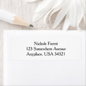 Étiquettes d'adresse de retour simples blanches (En situation)