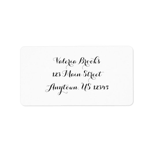 Étiquettes d'adresse de retour simples blanches (Devant)