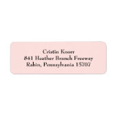 Étiquettes d'adresse de retour simples et blanches (Devant)