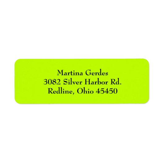 Étiquettes d'adresse de retour simples et simples (Devant)