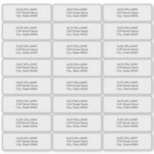 Étiquettes d'adresse de retour simples et transpar (Devant)