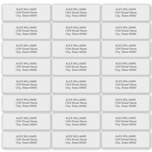 Étiquettes d'adresse de retour simples et transpar (Devant)