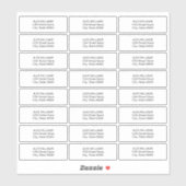 Étiquettes d'adresse de retour simples et transpar (Feuille)