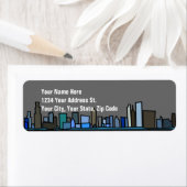 Étiquettes d'adresse de retour Skyline Ville (En situation)