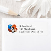 Étiquettes d'adresse de retour sport (En situation)