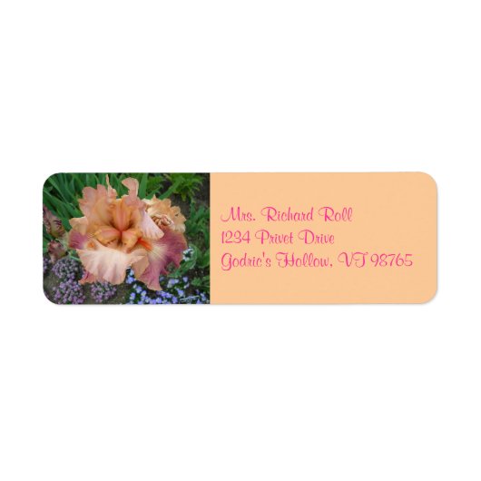 Étiquettes d'adresse de retour Sunset Iris (Devant)